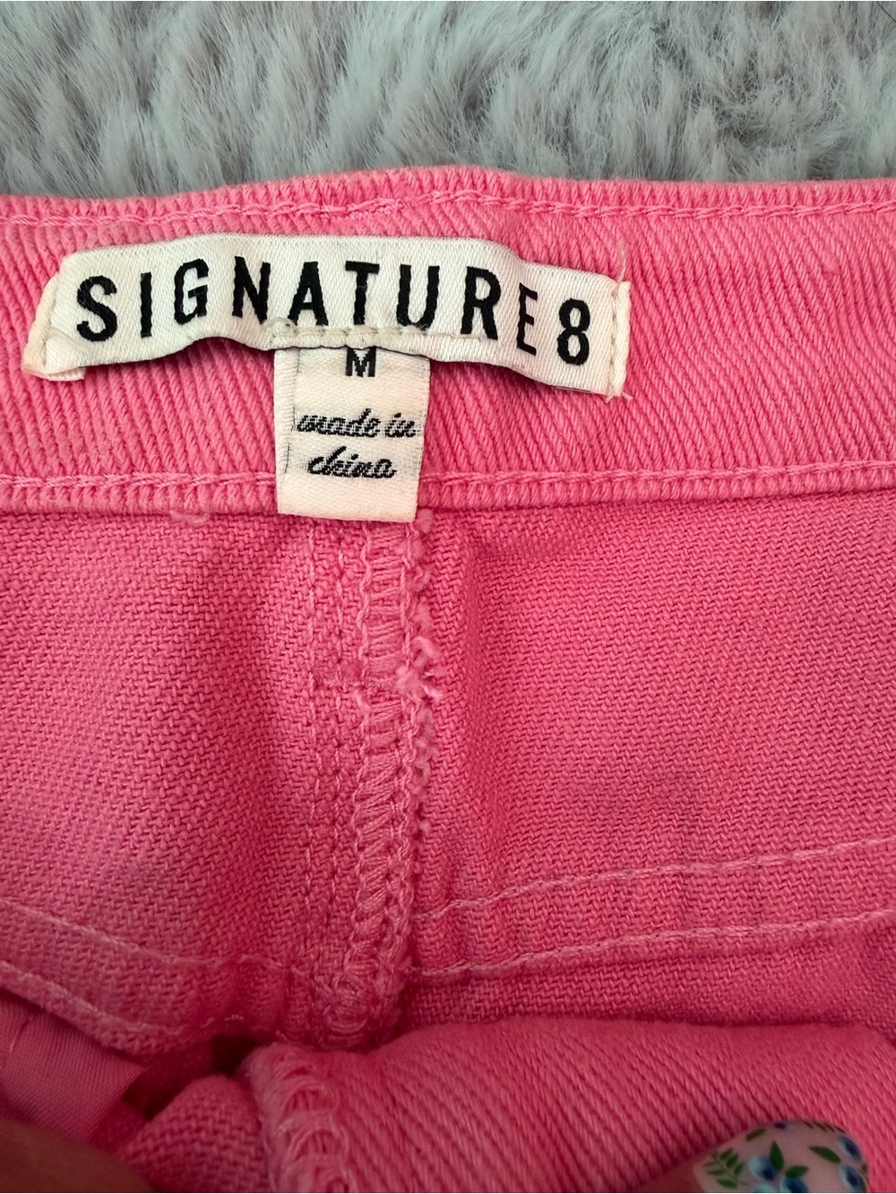 Signature8 Bright Pink Frayed Maxi Skirt with Front Slit - Picture 4 of 5